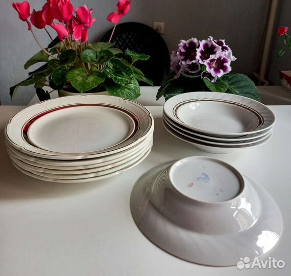 Два набора тарелок зик и Богдановичский завод