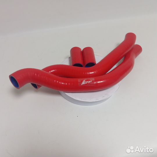 Патрубки радиатора ваз-2110 красные инж. (к-т4шт)