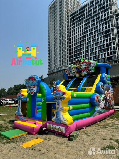 Батут детский надувной коммерческий Щенята 5х8