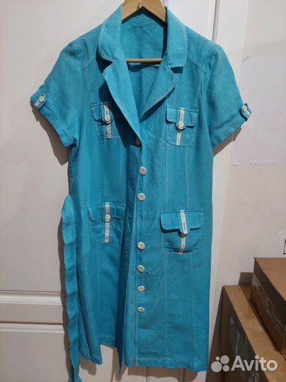 Платье лен 48