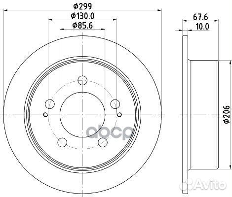 Диск тормозной ssangyong actyon/kyron/rexton II