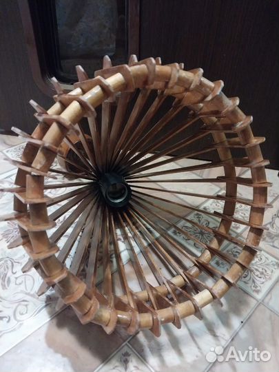 Люстра из дерева СССР винтаж