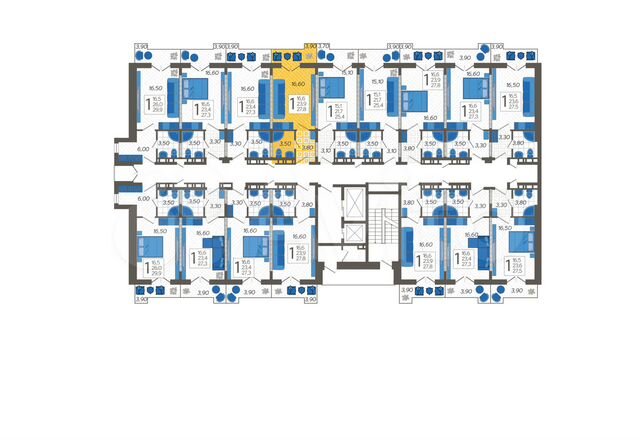 Апартаменты-студия, 25,1 м², 7/12 эт.