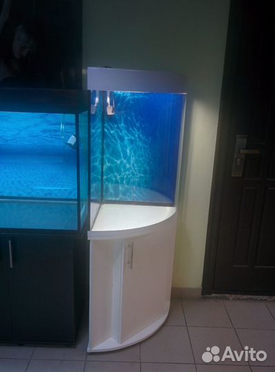 Аквариум 180 белый башня угловой биофильтр тумба