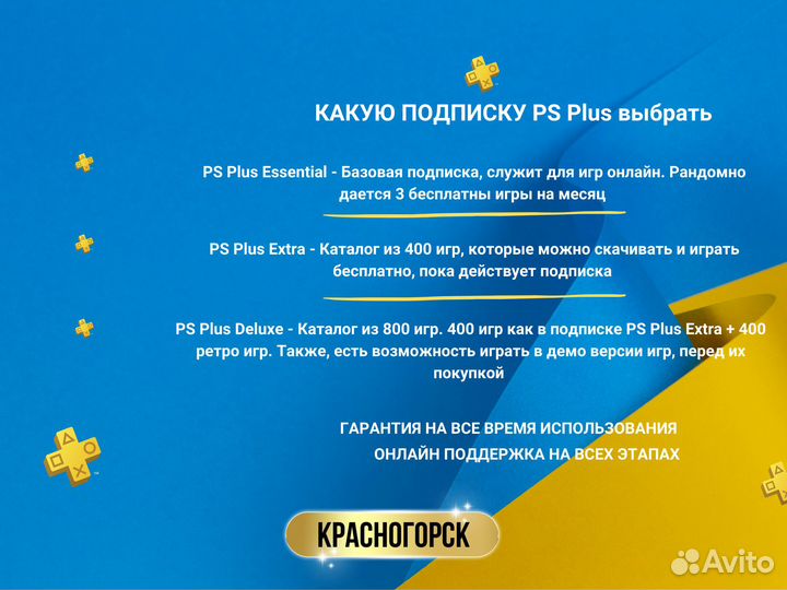 Подписка PS Plus Deluxe 12 месяцев (800+игр)