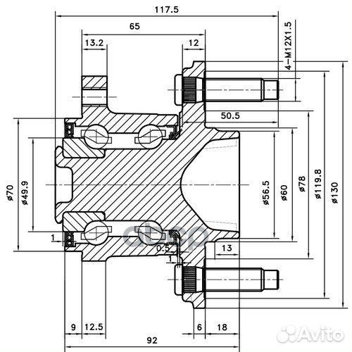 Ступица задняя Z89438R Zikmar