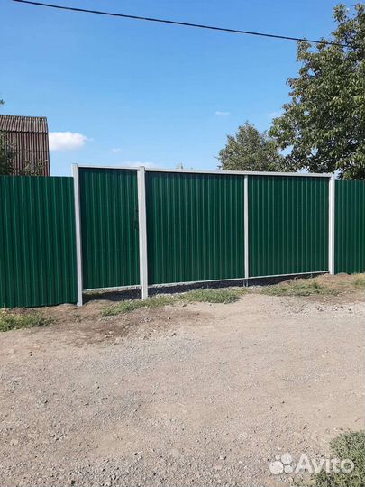 Забор 25 м с воротами и калиткой из профнастила