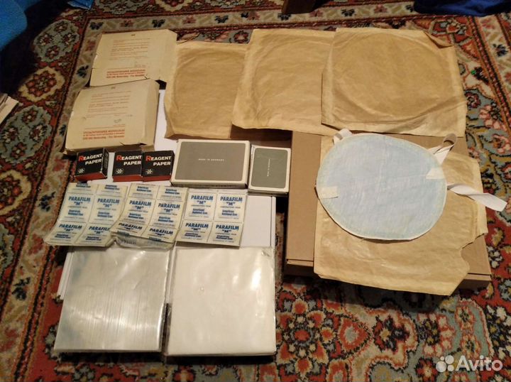 Бумага для реагентов, parafilm, респираторы, и др