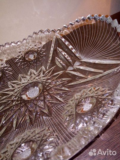 Ваза для фруктов хрусталь