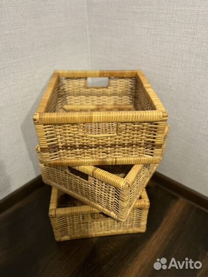 Плетёная корзина IKEA из ротанга