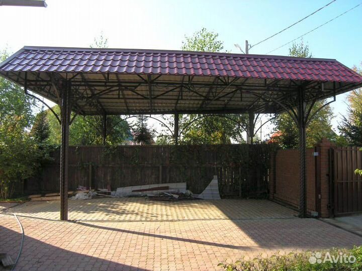 Навес двускатный