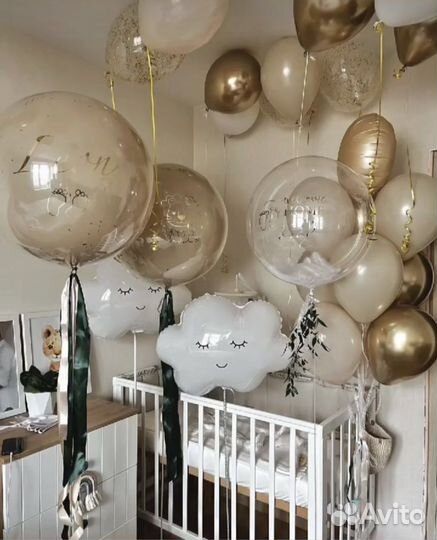 Воздушные шары гелиевые шары на выписку из роддома