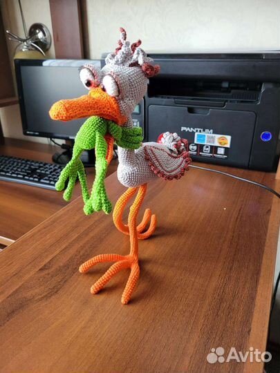Вязаная игрушка Цапля, на заказ