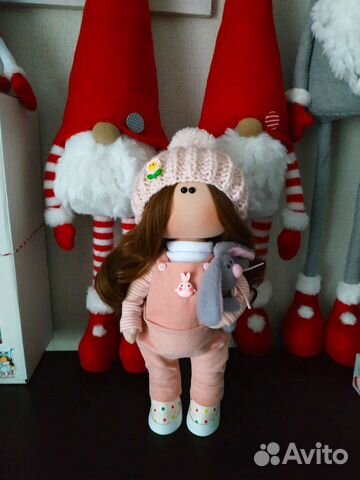 Интерьерная текстильная кукла ручной работы