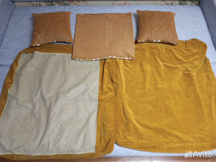 Чехлы на сидение дивана 2шт, подушки 2шт, чехол