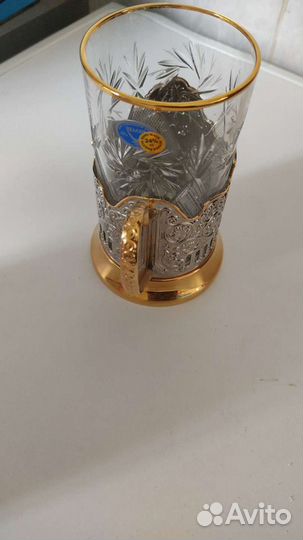 Подстаканник никелированный