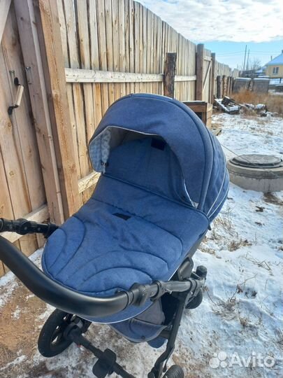 Коляска mimi 2 в 1 люлька + прогулочный блок