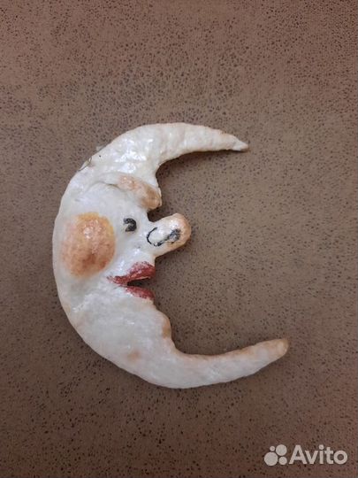 Ёлочная игрушка медальон, космос, УССР