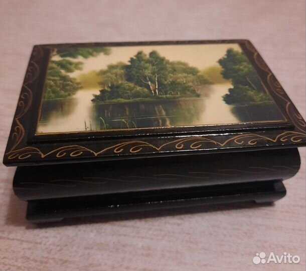 Шкатулка для украшений СССР винтаж Федоскино