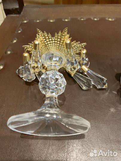Винтажные хрустальные подсвечники