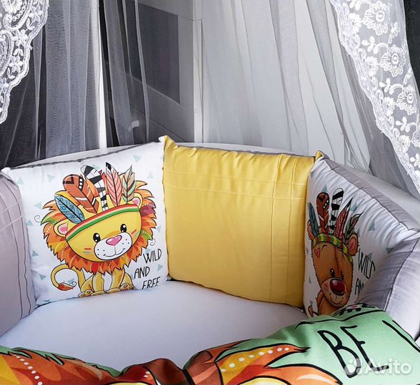 Бортики в кроватку новые