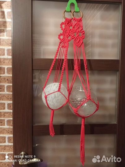 Макраме кашпо подвесное