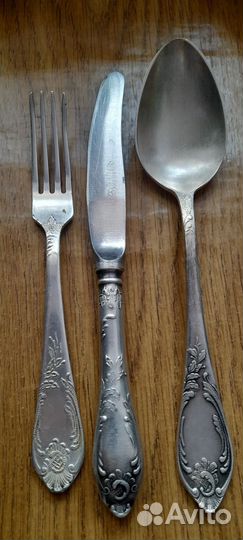 Набор столовых приборов мельхиор СССР