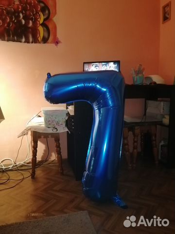 Фальгированный шар цифра 7, новый