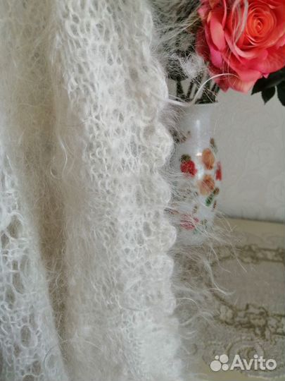 Новый платок шаль 100проц.козий пух ручная работа