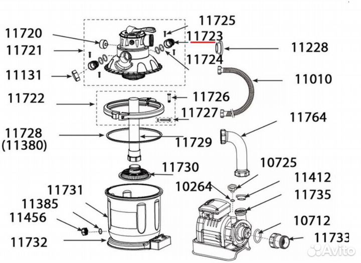 10712 Уплотнительное кольцо для фильтр-насосов
