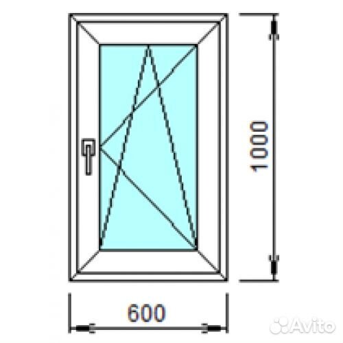 Окна из пвх 600х1000