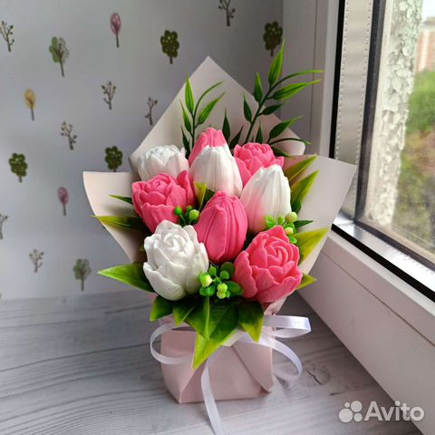 Букет тюльпанов. Мыло ручной работы