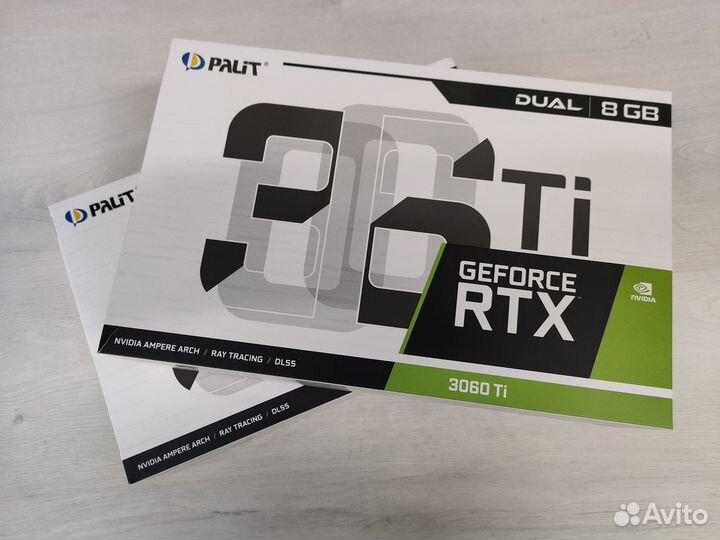 Две коробки от видеокарт Palit RTX 3060 Ti
