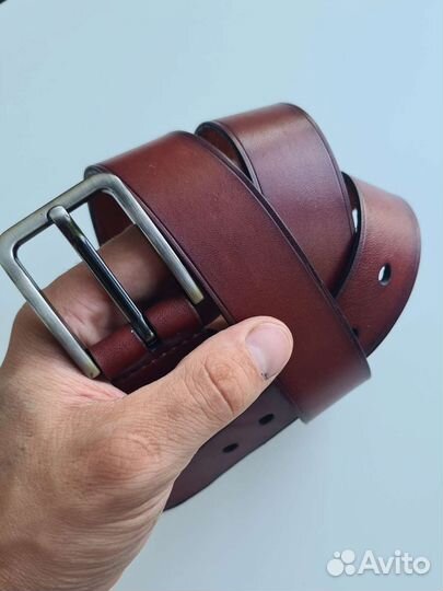 Мужской кожаный ремень.Ручная работа