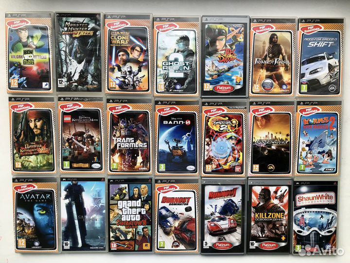 Много игр для PSP (Portable) (76 дисков) /Лицензия