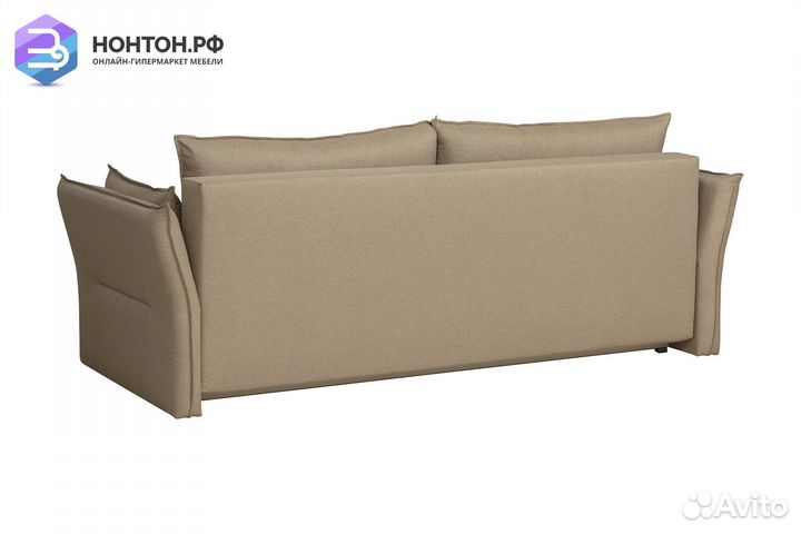 Диван еврокнижка Бруклин 3-х местный темно-бежевый