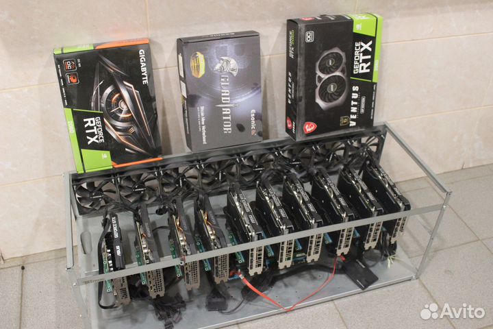 Каркас майнинг фермы на 10 карт по частям