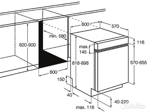 Посудомоечная машина AEG F88060IM0P