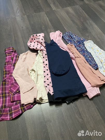 Большой пакет вещей на девочку 92-104