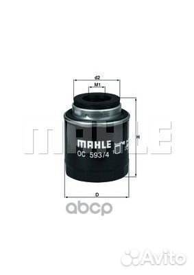 Фильтр масляный OC5934 Mahle/Knecht