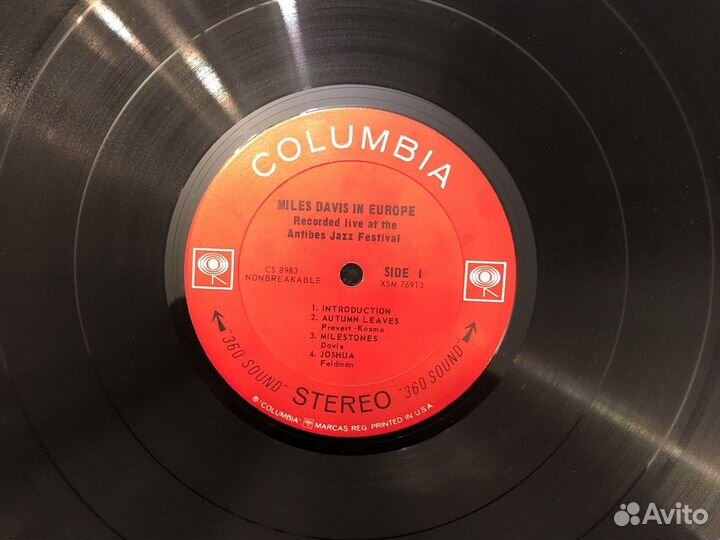 Виниловая пластинка Lp Miles Davis in Europe