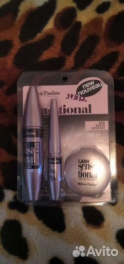 Тушь для ресниц подводка пудра, набор 3 в 1