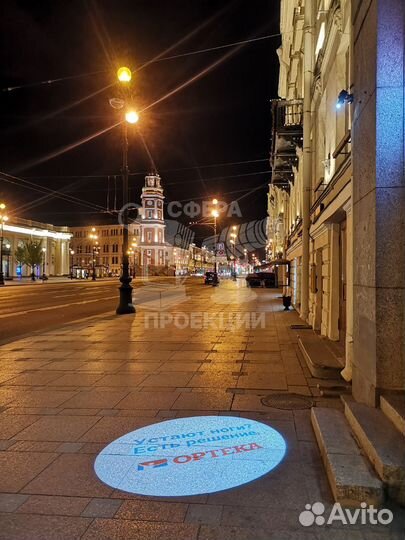 Светодиодные гобо проекторы для рекламы бизнеса эф