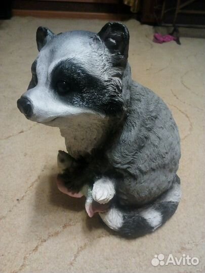 Енот с рыбкой