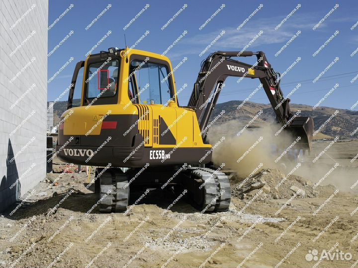 Стекло для мини-экскаватора Volvo EC 55 B PRO