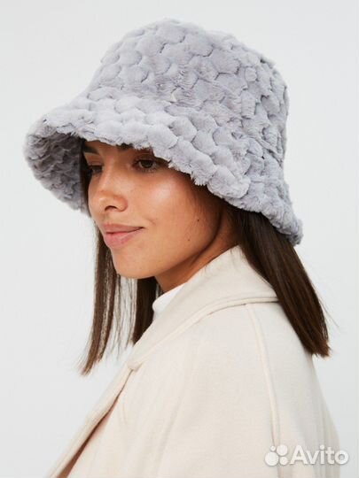 Зимняя панама женская серая 56-58р