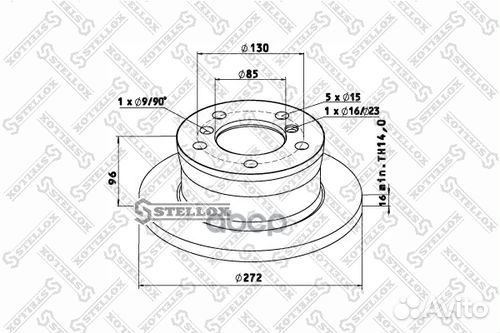 85-00763-SX диск тормозной 272x97x16x85 n5+n1d17