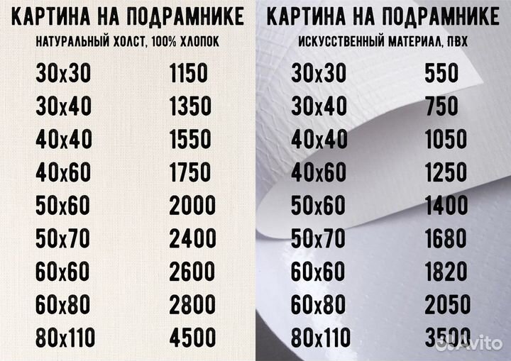 Печать фото на холсте