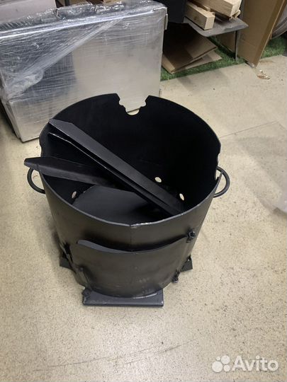 Казан чугунный 12л с разборной печкой