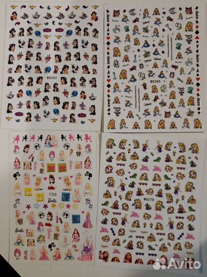 Наклейки для ногтей, Слайдеры, Стикеры, Дисней